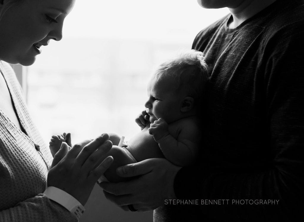 newborn photography session hospital | fresh 48 | owatonna Northfield MN