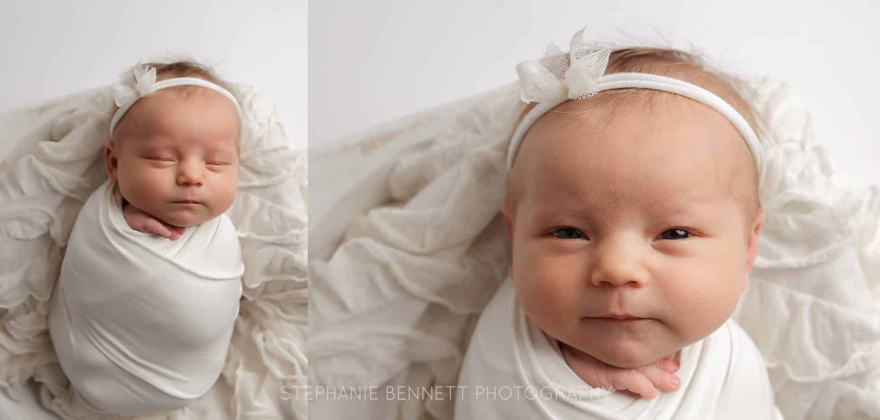 Baby girl newborn photography session