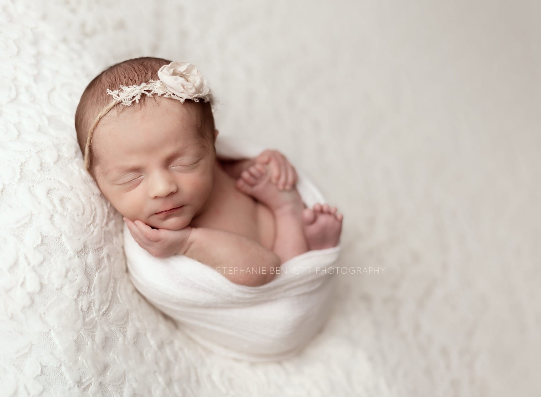 Simple studio photography newborn girl Minneapolis 