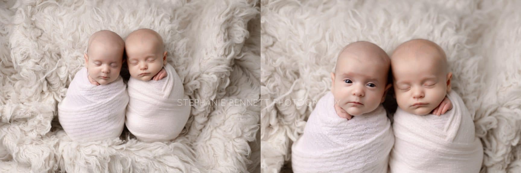 twin girl newborn photography session