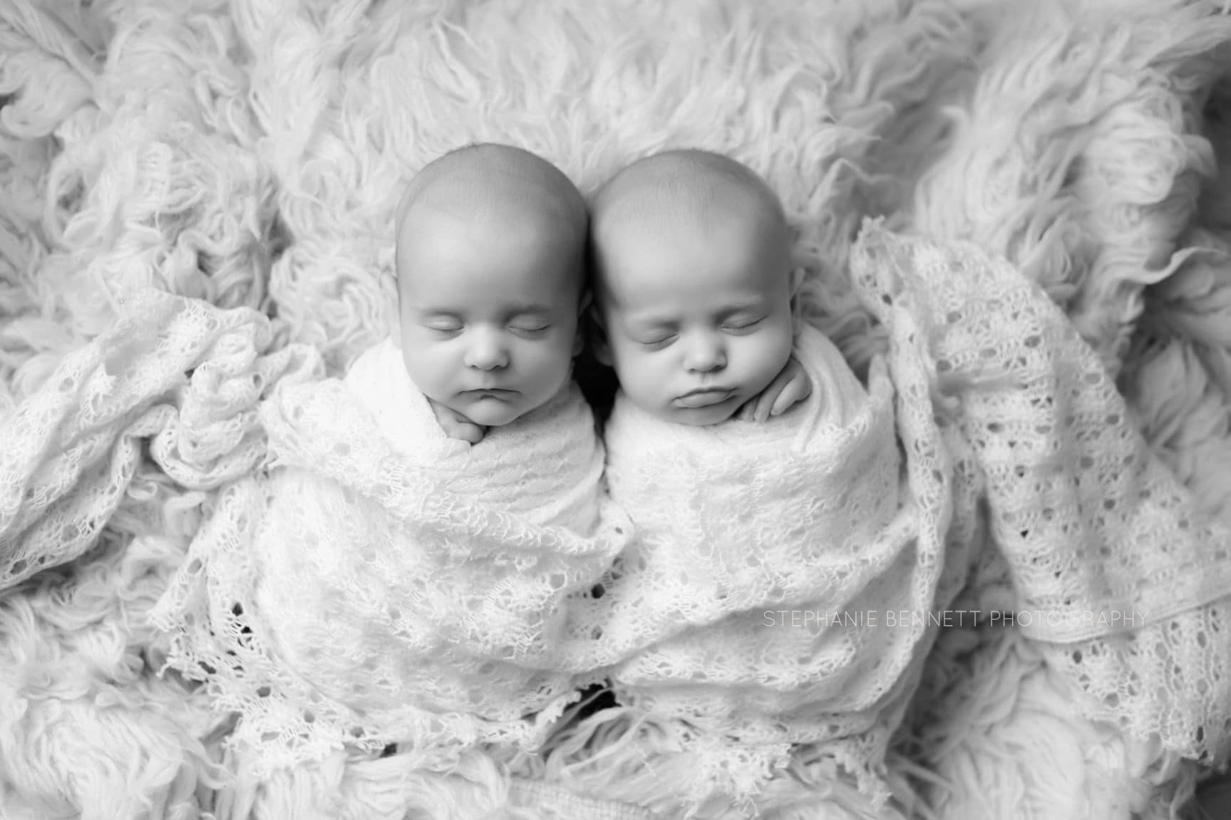 twin girl newborn photography session